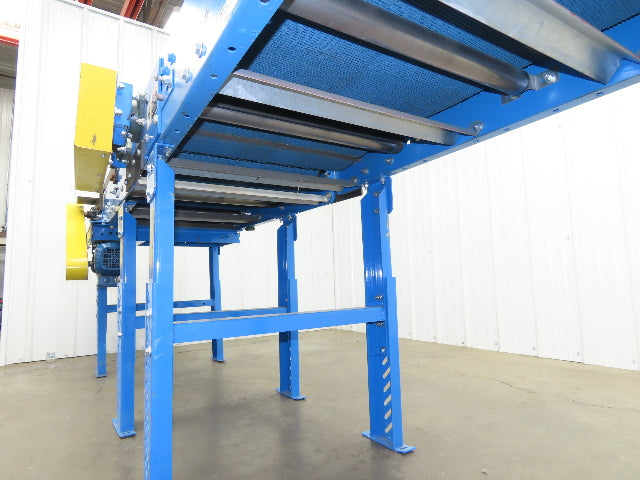 Lewco 25"x 10' Flat/Incline Grip Top Belt Conveyor .75Hp 3PH End Drive 130fpm