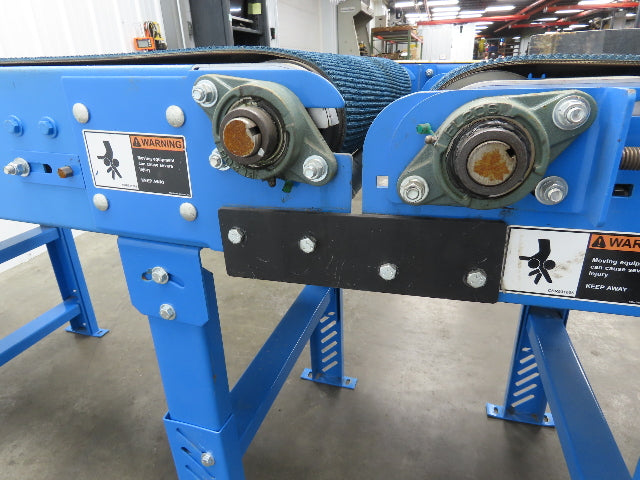 Lewco 25"x 10' Flat/Incline Grip Top Belt Conveyor .75Hp 3PH End Drive 130fpm