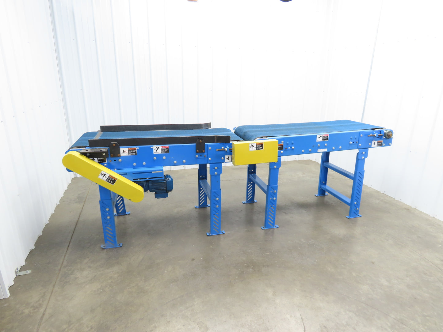 Lewco 25"x 10' Flat/Incline Grip Top Belt Conveyor .75Hp 3PH End Drive 130fpm