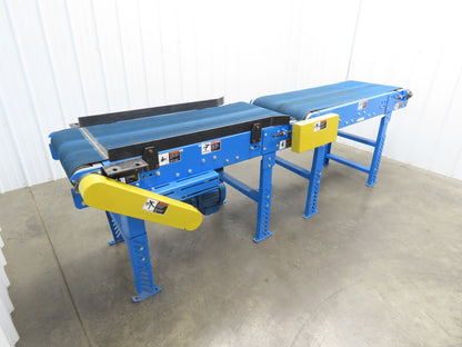 Lewco 25"x 10' Flat/Incline Grip Top Belt Conveyor .75Hp 3PH End Drive 130fpm