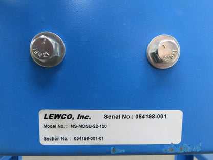 Lewco 25"x 10' Flat/Incline Grip Top Belt Conveyor .75Hp 3PH End Drive 130fpm