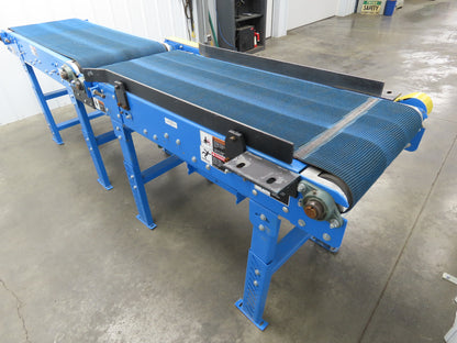 Lewco 25"x 10' Flat/Incline Grip Top Belt Conveyor .75Hp 3PH End Drive 130fpm