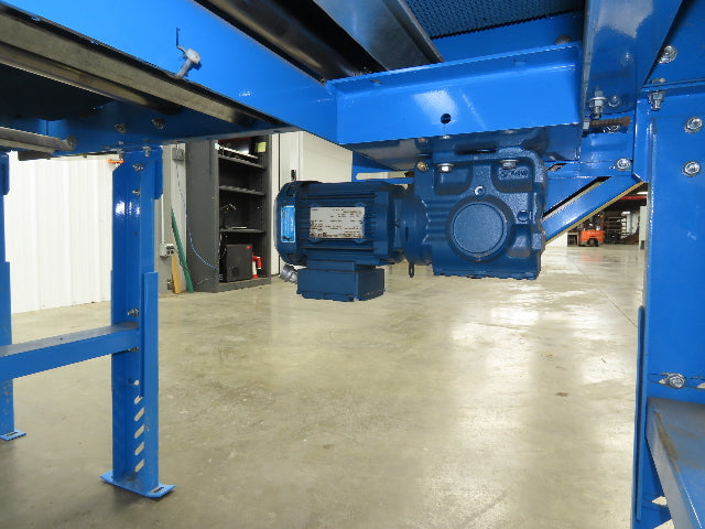 Lewco 25"x 10' Flat/Incline Grip Top Belt Conveyor .75Hp 3PH End Drive 130fpm