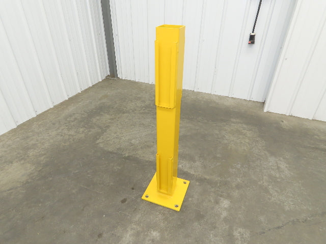 Safe ty 4RPIN-42-DBL Stand Guardrail Post Double Rail In Line Post 4x4x42"