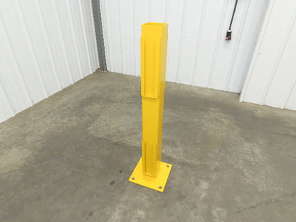 Safe ty 4RPIN-42-DBL Stand Guardrail Post Double Rail In Line Post 4x4x42"