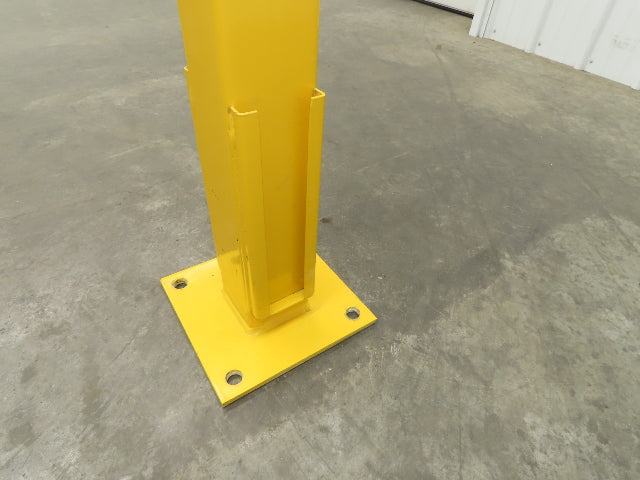 Safe ty 4RPIN-42-DBL Stand Guardrail Post Double Rail In Line Post 4x4x42"