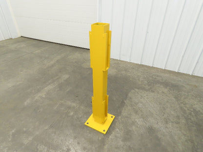 Safe ty 4RPIN-42-DBL Stand Guardrail Post Double Rail In Line Post 4x4x42"