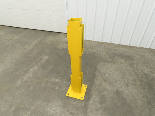 Safe ty 4RPIN-42-DBL Stand Guardrail Post Double Rail In Line Post 4x4x42"