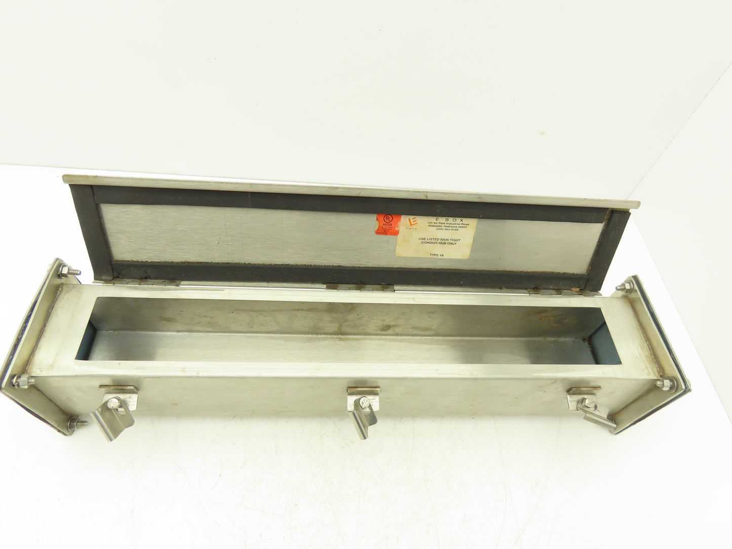 E Box S2-44P Pull Through Rain Tight Conduit Hub Stainless 2" By 2" Straight 24"