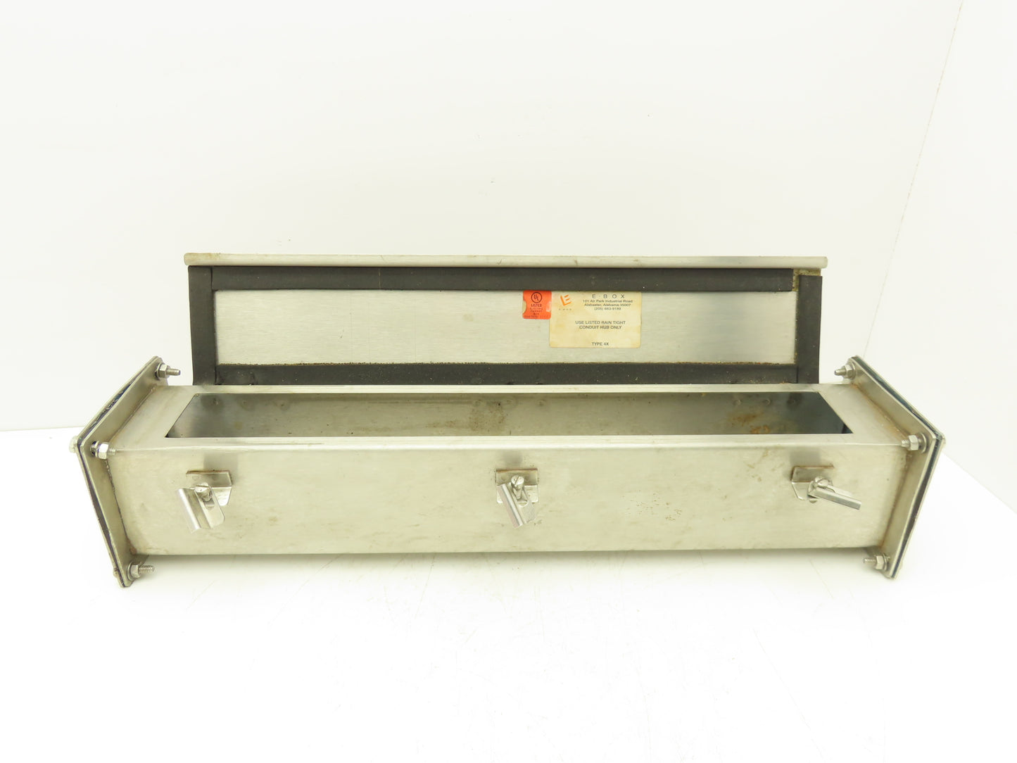 E Box S2-44P Pull Through Rain Tight Conduit Hub Stainless 2" By 2" Straight 24"