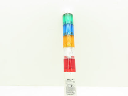 PatLite LR4 02LJN Signal Light Stack Tower Red Amber Green Blue Clear 24V AC/DC