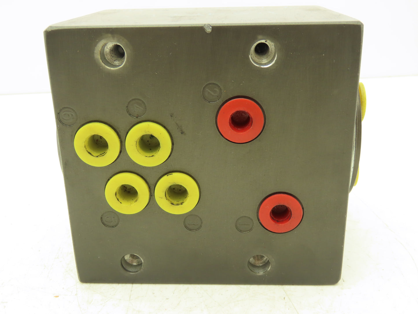 301B2F5A Hydraulic Rotary Union Manifold Aluminum 6 Port Right Angle G1/4