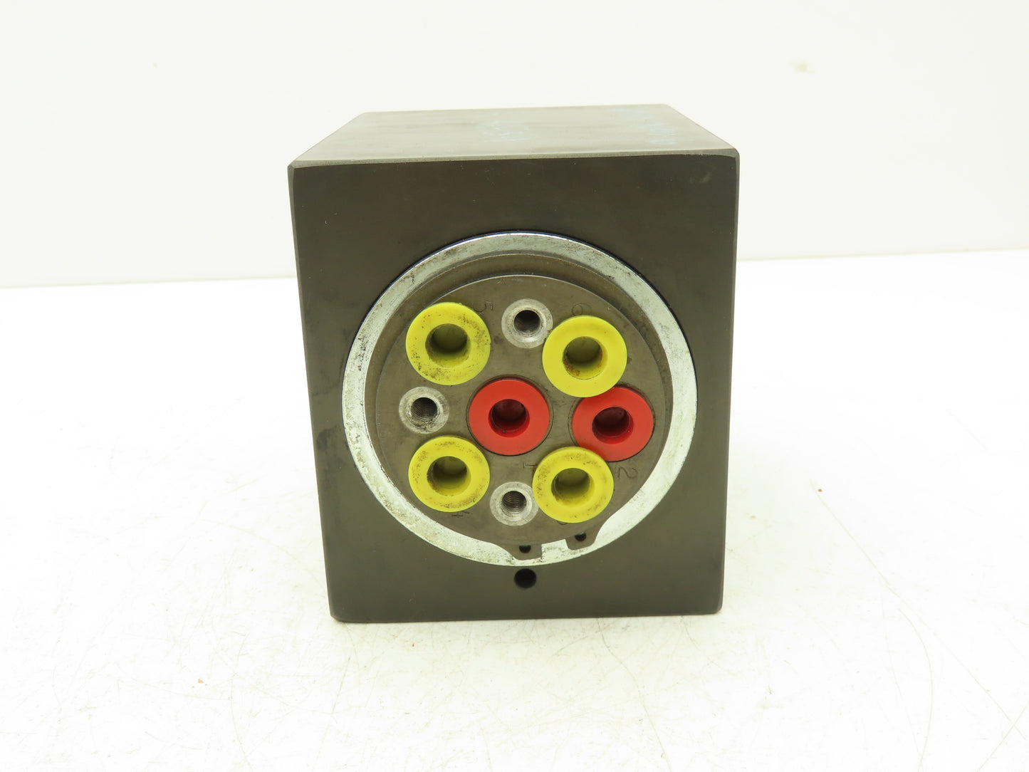 301B2F5A Hydraulic Rotary Union Manifold Aluminum 6 Port Right Angle G1/4