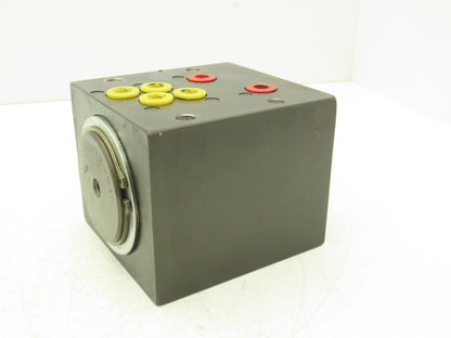 301B2F5A Hydraulic Rotary Union Manifold Aluminum 6 Port Right Angle G1/4