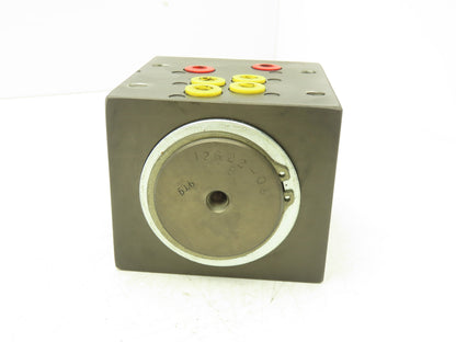 301B2F5A Hydraulic Rotary Union Manifold Aluminum 6 Port Right Angle G1/4