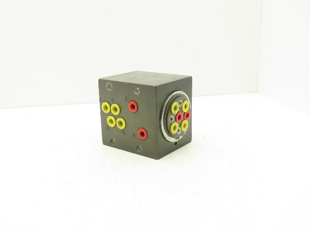 301B2F5A Hydraulic Rotary Union Manifold Aluminum 6 Port Right Angle G1/4