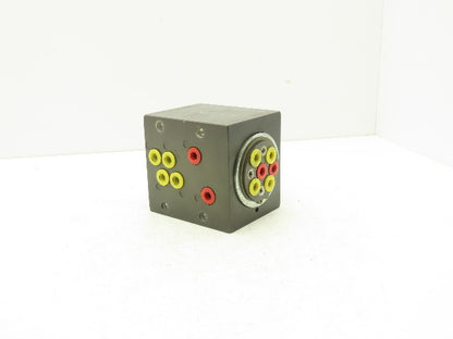 301B2F5A Hydraulic Rotary Union Manifold Aluminum 6 Port Right Angle G1/4