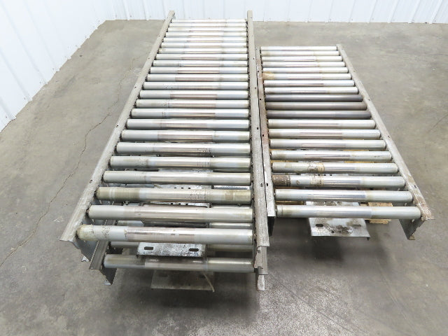 Automotion 24"x 17' 4" Gravity Roller Conveyor 1.9" Roller 21.5"BF 3-Sections