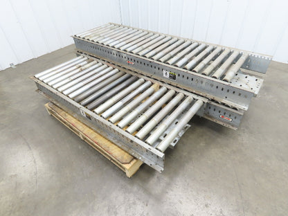 Automotion 24"x 17' 4" Gravity Roller Conveyor 1.9" Roller 21.5"BF 3-Sections