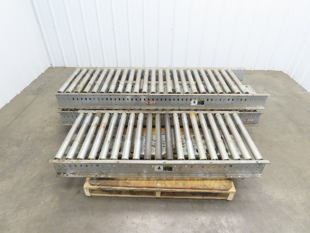 Automotion 24"x 17' 4" Gravity Roller Conveyor 1.9" Roller 21.5"BF 3-Sections