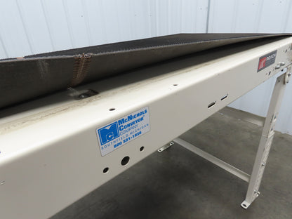 Roach 34"x 8' Slider Bed Grip Top Belt Conveyor .75Hp 3PH End Drive 40fpm