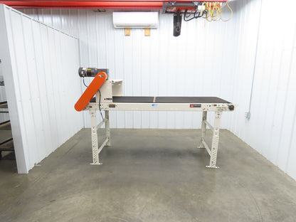 Roach 34"x 8' Slider Bed Grip Top Belt Conveyor .75Hp 3PH End Drive 40fpm