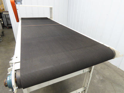 Roach 34"x 8' Slider Bed Grip Top Belt Conveyor .75Hp 3PH End Drive 40fpm