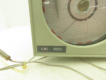 United Electric UE 650 UE 800 Indicating Temperature Chart Recorder with Probe