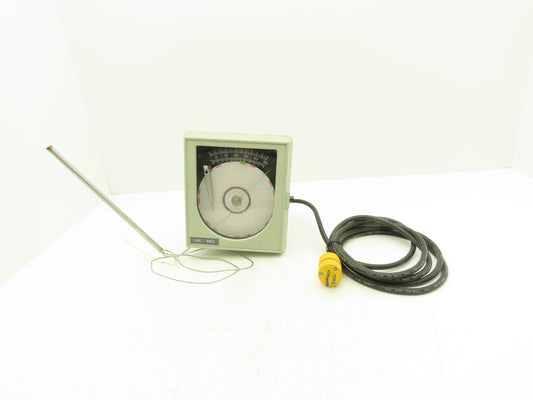 United Electric UE 650 UE 800 Indicating Temperature Chart Recorder with Probe