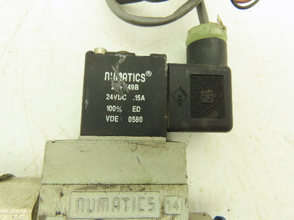 Numatics L22BA452BG Pneumatic Air Solenoid Valve 14.5-145psi 24VDC Lot of 2