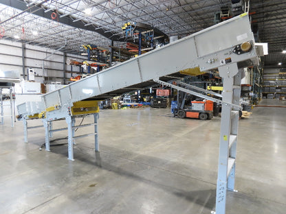 Hytrol HSS 31"x 20' Incline Belt Conveyor 3Hp 3PH Center Drive 120fpm 76-88"H