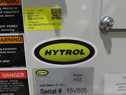 Hytrol HSS 31"x 18' Slider Bed Conveyor 30" Belt 2Hp 3PH Center Drive 114fpm