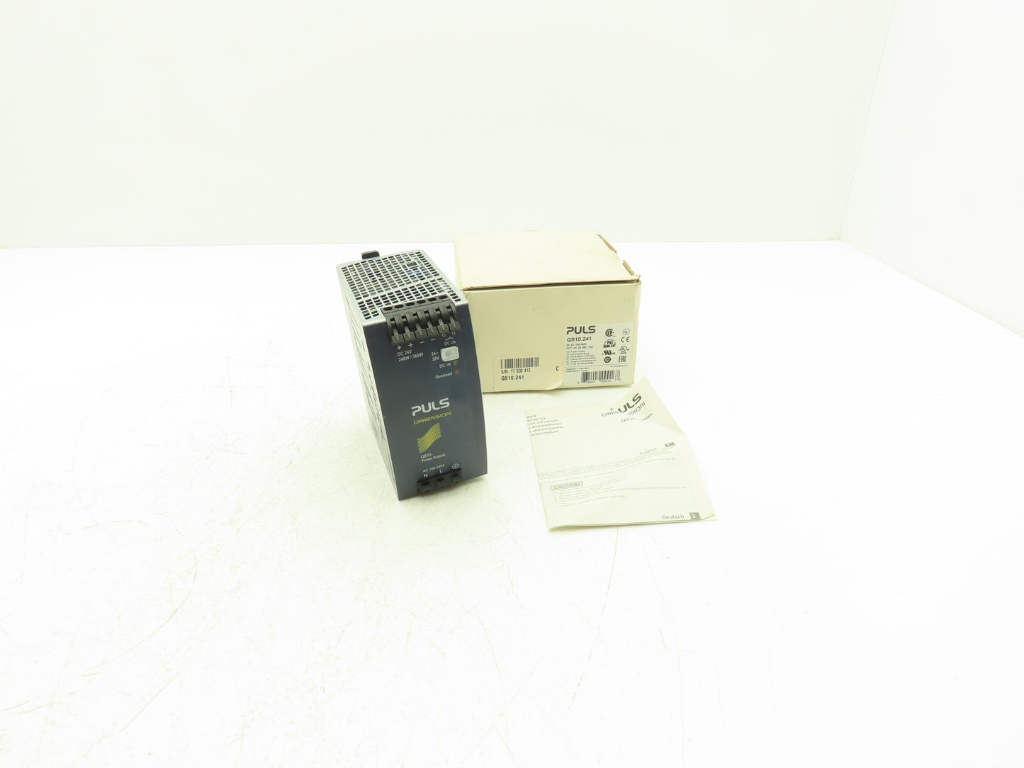 PULS Dimension QS10.241 DC Power Supply 24V 10A Out 100-240V 3PH In