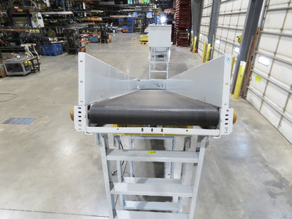 Hytrol HSS 31"x 15' 6" Incline Belt Conveyor 2Hp 3PH Center Drive 110fpm 78-90"H