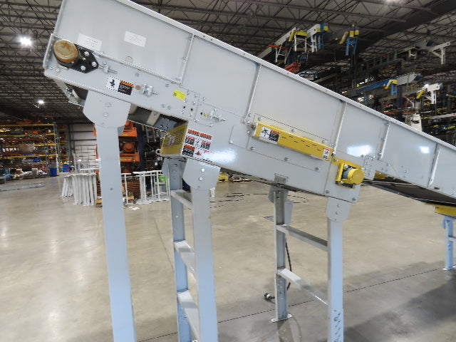 Hytrol HSS 31"x 15' 6" Incline Belt Conveyor 2Hp 3PH Center Drive 110fpm 78-90"H