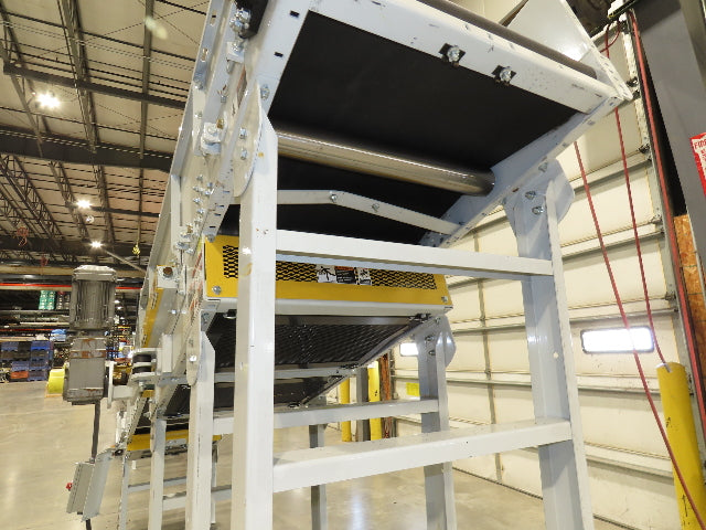 Hytrol HSS 31"x 15' 6" Incline Belt Conveyor 2Hp 3PH Center Drive 110fpm 78-90"H