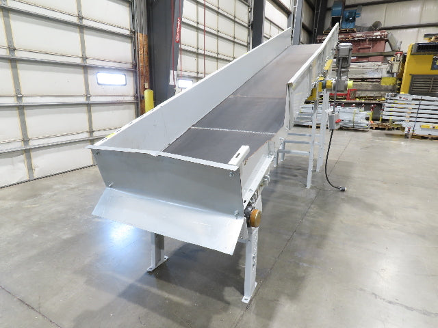 Hytrol HSS 31"x 15' 6" Incline Belt Conveyor 2Hp 3PH Center Drive 110fpm 78-90"H
