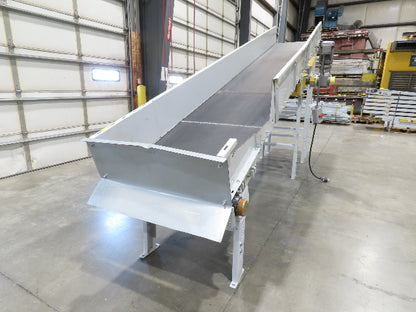 Hytrol HSS 31"x 15' 6" Incline Belt Conveyor 2Hp 3PH Center Drive 110fpm 78-90"H