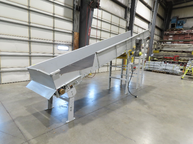 Hytrol HSS 31"x 15' 6" Incline Belt Conveyor 2Hp 3PH Center Drive 110fpm 78-90"H