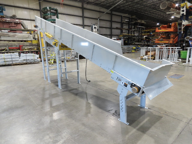 Hytrol HSS 31"x 15' 6" Incline Belt Conveyor 2Hp 3PH Center Drive 110fpm 78-90"H