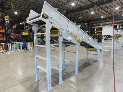 Hytrol HSS 31"x 15' 6" Incline Belt Conveyor 2Hp 3PH Center Drive 110fpm 78-90"H