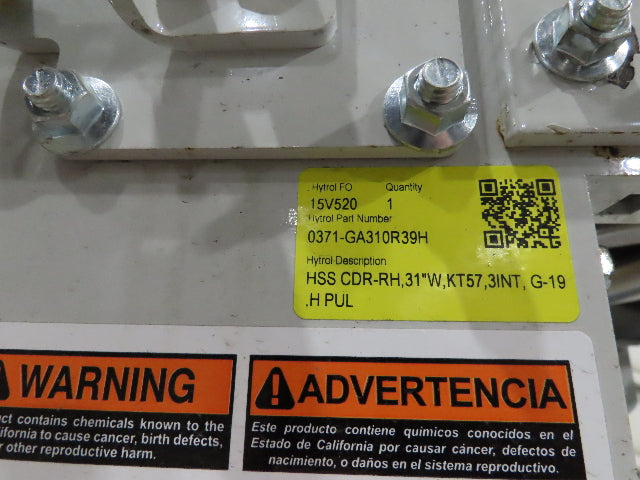 Hytrol HSS 31"x 15' 6" Incline Belt Conveyor 2Hp 3PH Center Drive 110fpm 78-90"H