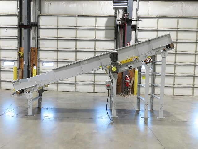 Hytrol HSS 31"x 15' 6" Incline Belt Conveyor 2Hp 3PH Center Drive 110fpm 78-90"H