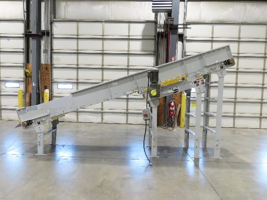 Hytrol HSS 31"x 15' 6" Incline Belt Conveyor 2Hp 3PH Center Drive 110fpm 78-90"H