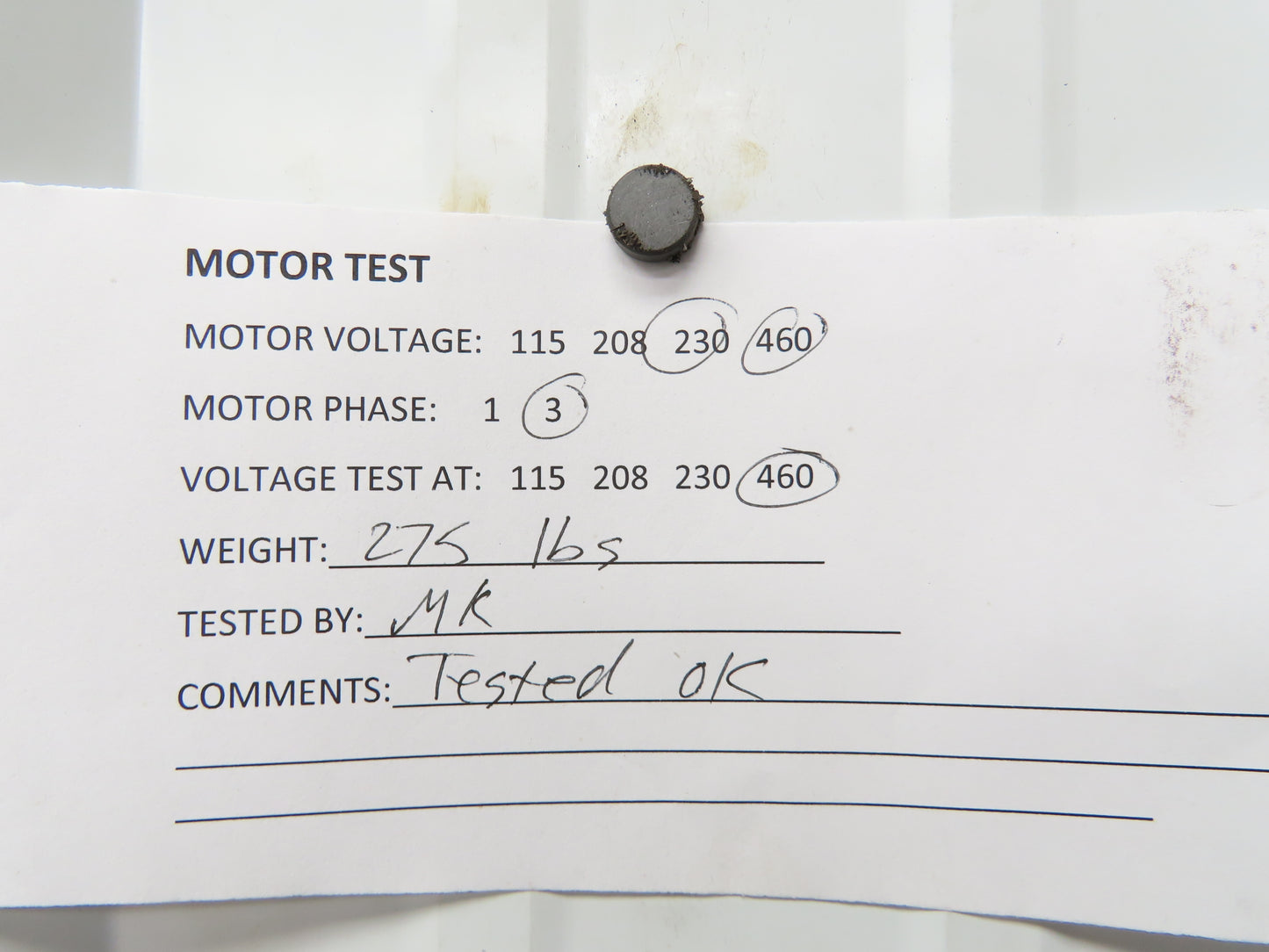 Lincoln Electric 5570CD2L16 AC Motor 30Hp 3470RPM 230/460V 3PH 284TSC Frame