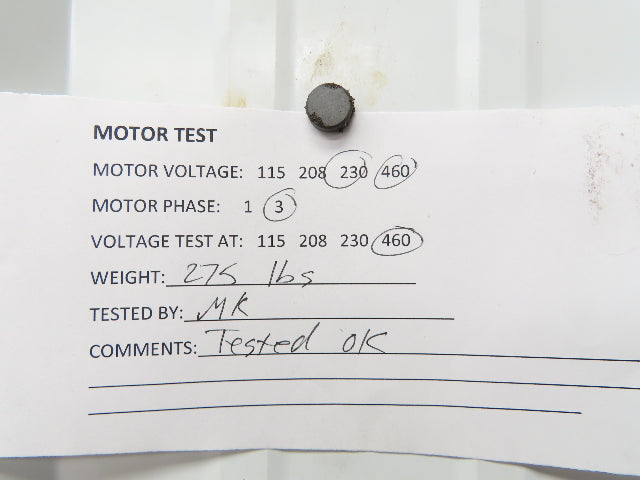 Lincoln Electric 5570CD2L16 AC Motor 30Hp 3470RPM 230/460V 3PH 284TSC Frame