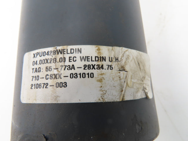 4"Dia x 28" Crowned Pulley for Belt Conveyor 1-13/16" Welded Shaft XPU0428WELDIN