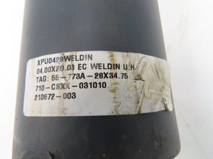 4"Dia x 28" Crowned Pulley for Belt Conveyor 1-13/16" Welded Shaft XPU0428WELDIN