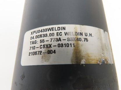 4"Dia x 33" Crowned Pulley for Belt Conveyor 1-13/16" Welded Shaft XPU0433WELDIN