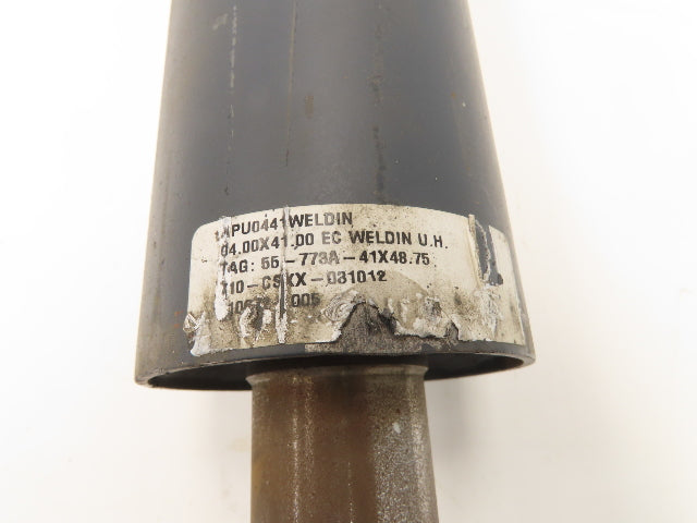 4"Dia x 41" Crowned Pulley for Belt Conveyor 1-13/16" Welded Shaft XPU0441WELDIN